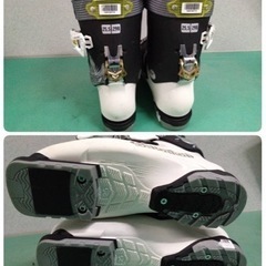 ● F)  SALOMON サロモン QUEST access 77CW energyzer 70 スキー ブーツ  298mm 25-25.5cm  スキー靴  ホワイト×ブラック 美品 ③の画像
