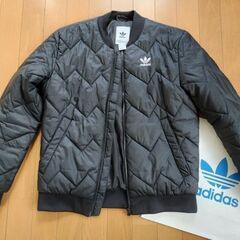 【adidas】希少美品SSTキルティング中綿ジャケットMA-1黒S
