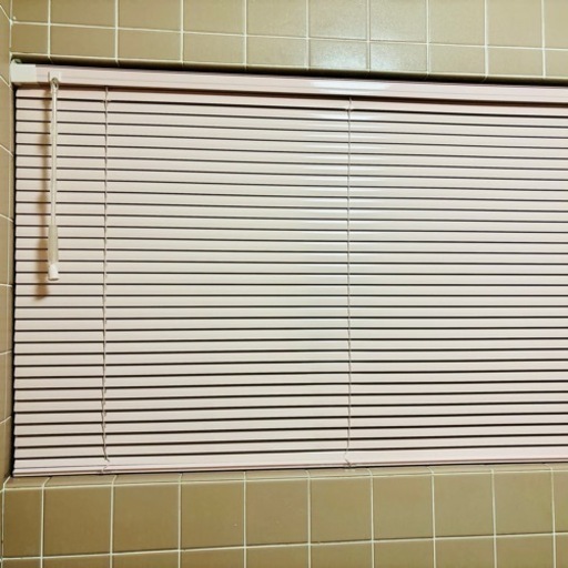 【お届け要相談】【新品・未使用】浴室　フッ素コート　横型ブラインド　ペールピンク