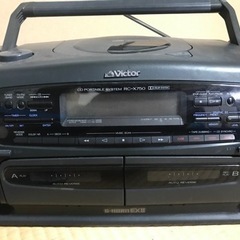 CD カセットプレーヤーVICTOR RCX750 ジャンクの画像