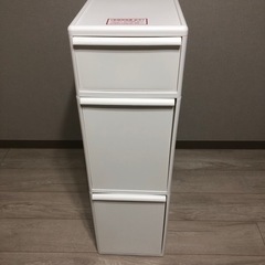 ベルメゾンダストボックス　3段　白［日本製］ ＜ノーマル＞　ゴミ...