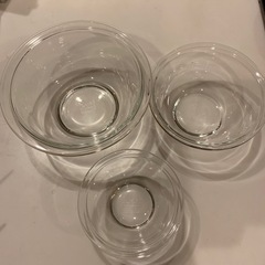 （取引中）iwaki 耐熱ガラスボウル3個セット