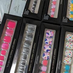 【新品未使用】フットネイルチップ 6000円分 4種6箱 おまけ付き