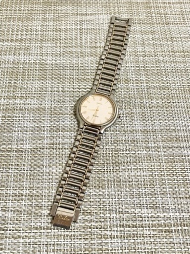 [ヴィンテージ:美品/稼働品]SEIKO セイコー DOLCE ドルチェ/7741/コンビカラー/純正ベルト/ラウンド/腕時計
