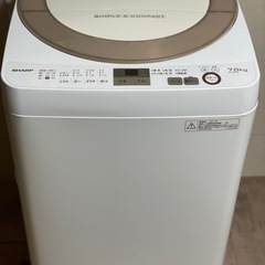 送料・設置込み可　洗濯機　7kg  SHARP 2017年