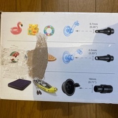 セミダブルエアベッドと空気入れ の画像