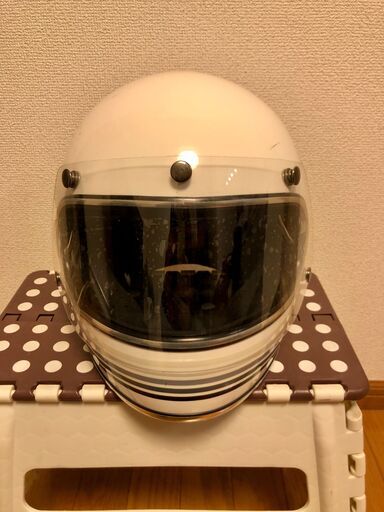 【装飾品】ビルトウェル フルフェイス ヘルメット 白色 Mサイズ 57-58㎝