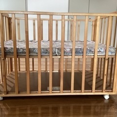 ベビーベッド【町田市再生家具】　232226の画像