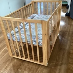 ベビーベッド【町田市再生家具】　232226の画像