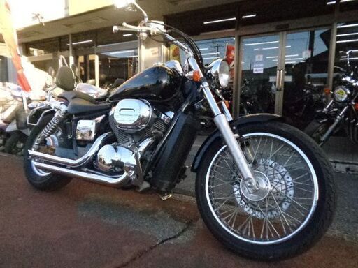 NO.4861　 シャドウ４００スラッシャー　水冷４サイクルＶツインエンジン　スラッシュカットマフラー　ブラック　☆彡