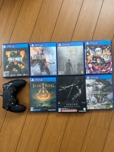 PS4ホワイト、ソフトおまけ、コントローラ他社物