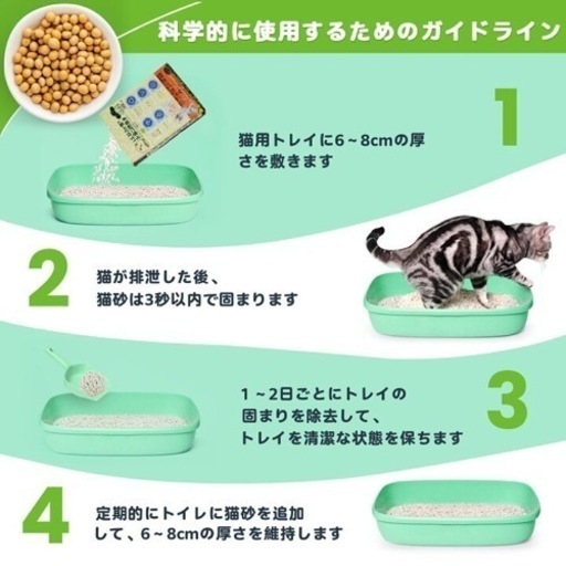 猫砂 ケース販売(6L×8袋セット) トイレに流せる 消臭 脱臭 清潔まとめ買い