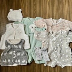 新生児　ベビー　50-60(70) 冬服7点セット