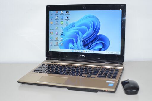 中古ノートパソコン NEC PC-GN255DGA1 Windows11+office 爆速SSD256GB+HDD1TB core i5-4200M/メモリ8GB/15.6インチ/WEBカメラ/ブルーレイ