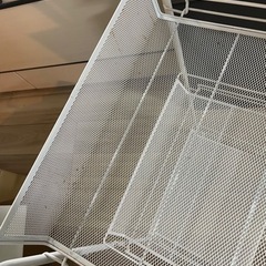 ニトリ ホワイト ワゴン スチールラックの画像