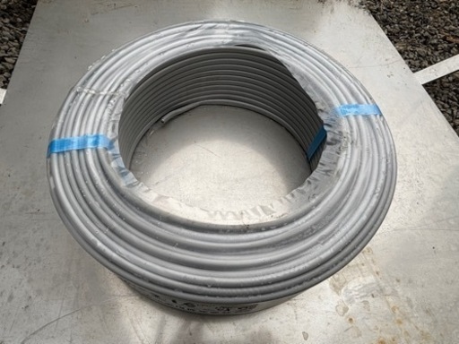 【中古】【未使用】未使用 電線 VVFケーブル2*1.6mm 1.6mm×2芯 VVF 1.6×2C 100m 16.4kg 灰色