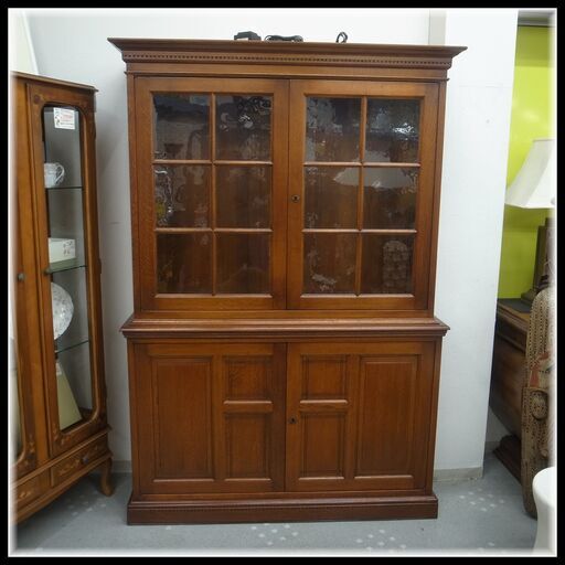 CHARM CLASSIC ガラスキャビネット 飾り棚 オランダ製 サイズ（約）幅131×奥行46×高さ191cm モノ市場半田店 119