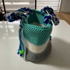 ニットのトートバッグの画像