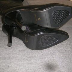 未使用　ロングブーツ　サイズS　ブラックの画像