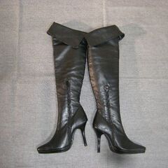 未使用　ロングブーツ　サイズS　ブラックの画像