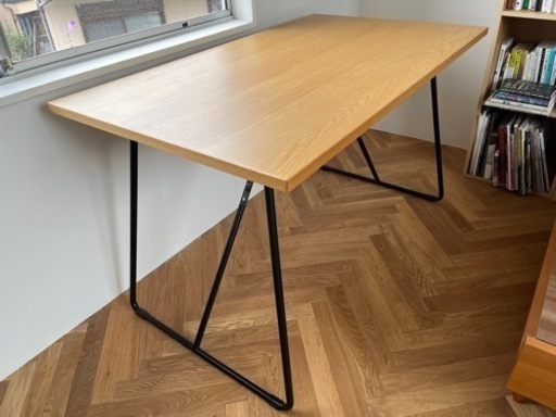 無印良品　折りたたみテーブル・幅１２０ｃｍ・オーク材