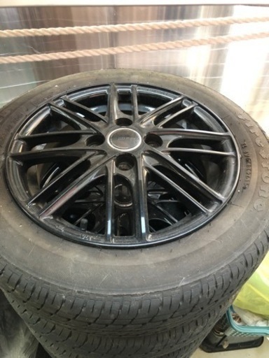 タイヤ、ホイール4本セットBS エコフォルム 14インチ4.5J+45 4H-100 155/65R14 バリ溝タイヤ付き
