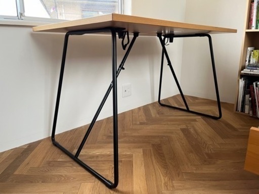無印良品　折りたたみテーブル・幅１２０ｃｍ・オーク材