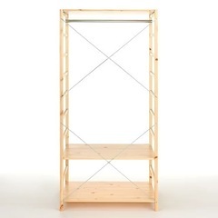 【2月限定】無印良品 パイン材ユニットシェルフ・ワードローブの画像