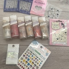 ネイル等スワロフスキー、ラインストーン、マニキュア、押し花、レジ...