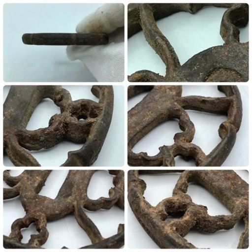 m1216505 鍔 刀の鍔 刀装具 江戸時代 骨董品 アンティーク 甲冑 時代劇