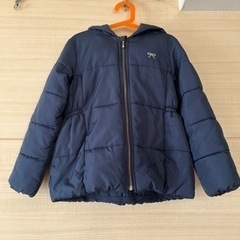 キッズ　ダウンジャケット　130㎝　紺色　子供