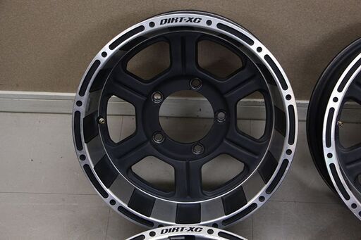DIRT-XGブラックポリッシュ社外アルミ 15インチ 7J -19 5H 139.7 SUZUKI JIMNY ジムニー (A512hyyyY)