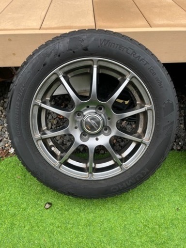 ※値下げしました【155/65R14】22年製スタッドレスタイヤホイールセット 軽自動車全般