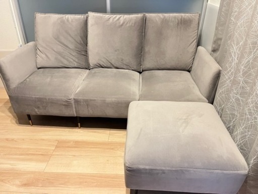 3人掛けソファー(オットマン付き)