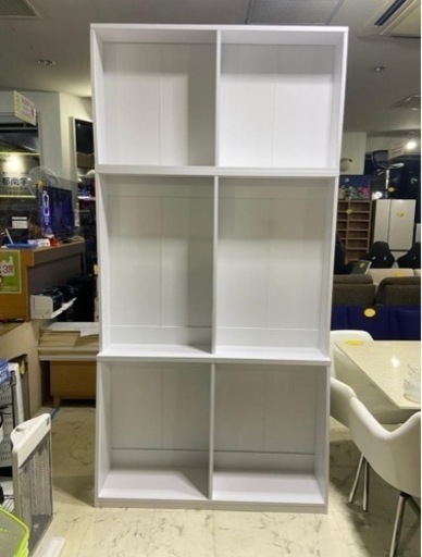 書棚 ハイタイプ ホワイト 突っ張りタイプ