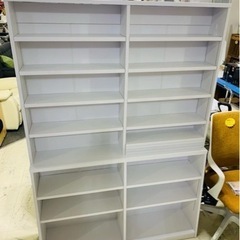 書棚 ハイタイプ ホワイト 突っ張りタイプ