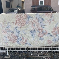 二枚合わせ毛布　花柄の画像