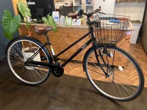 年末セール！防犯登録料　無料！【後輪タイヤ・後輪チューブ新品！】27インチ自転車　ブラック