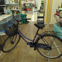 自転車　ダークブルー　26インチ
