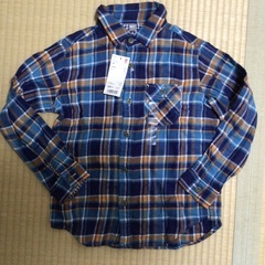 新品タグ付　ユニクロ　フリース　チェックネルシャツセット120 男の子の画像