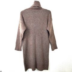 新品タグ付 Libra タートルロングニットワンピース モカ フリーサイズの画像