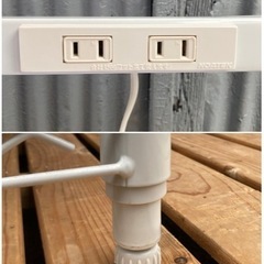 引出し付きキッチンラック　ホワイトの画像