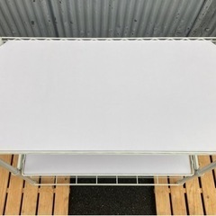 引出し付きキッチンラック　ホワイトの画像