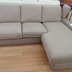 ★ジモティ割あり★  ローソファー グレー H40/77×D87...