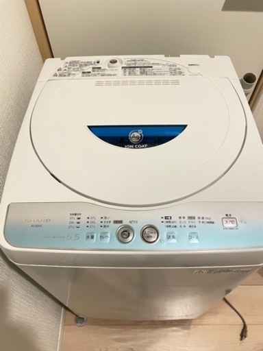 【取引決定】2012年製　SHARP洗濯機　5.5㎏