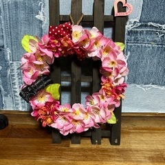 ハンドメイド 造花 桜🌸リース