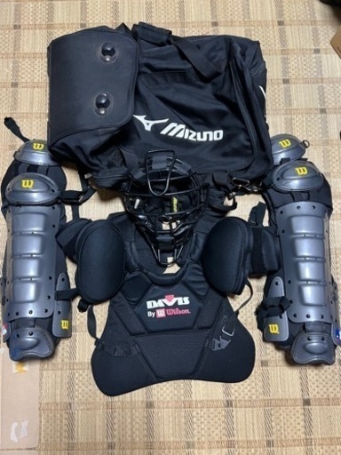 野球審判道具　プロテクター　レガース　マスク　ミズノバック　硬式用