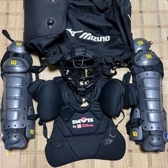 野球審判道具　プロテクター　レガース　マスク　ミズノバック　硬式用