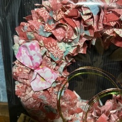 ハンドメイド 和柄 リースの画像