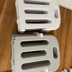 大阪熊　ベビーサークル　200×180 ホワイト×グレーの画像